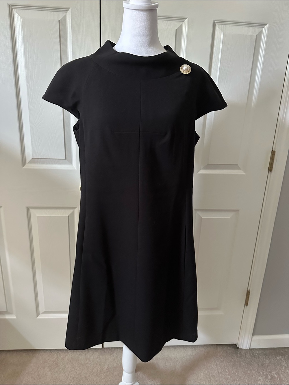 Harper Rose Stand Collar A-Line Dress, sz 14